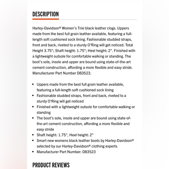 Harley Davidson clog - Picture 4 of 12